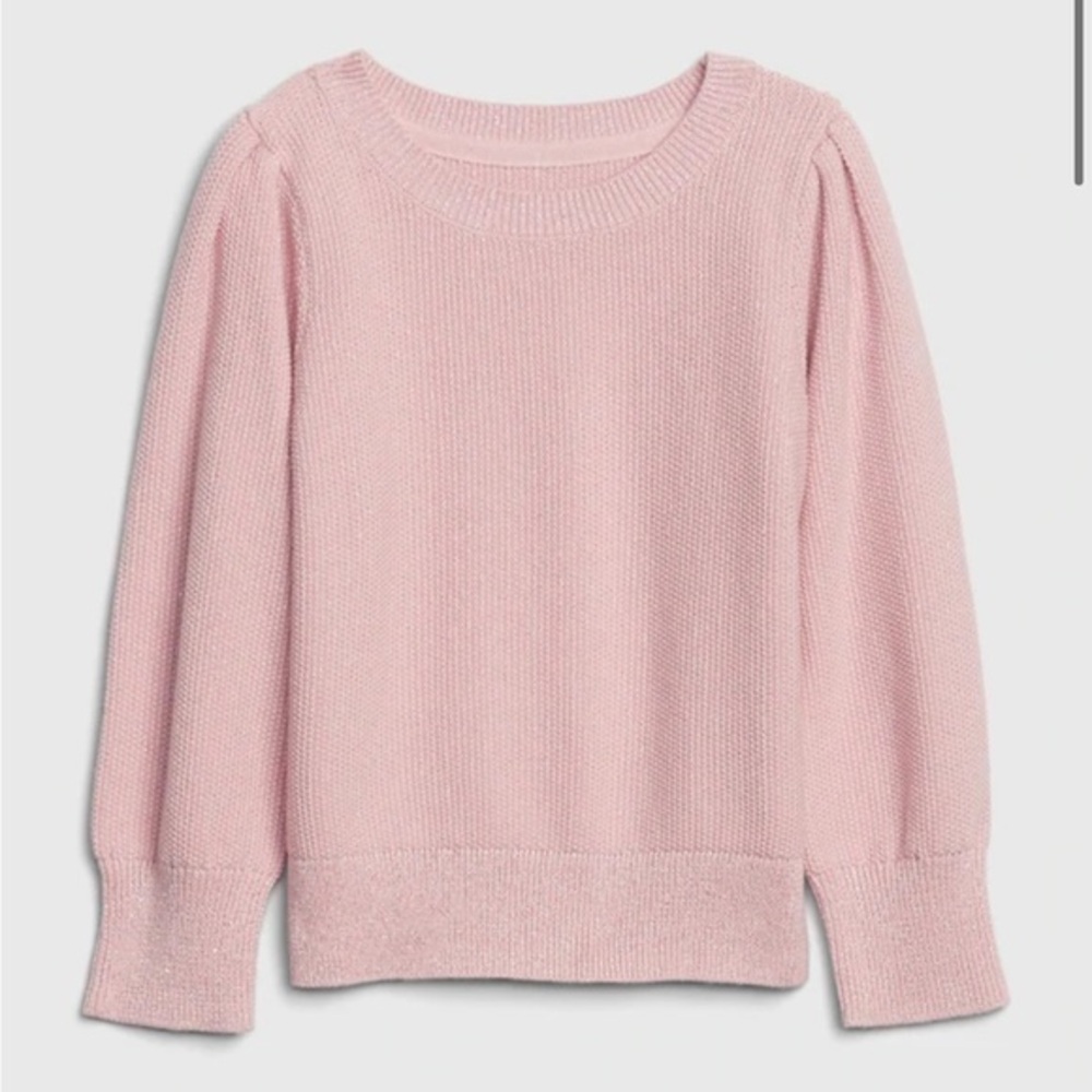 NFS.  Gap toddler girls shimmer pink sweater size 2T EUC